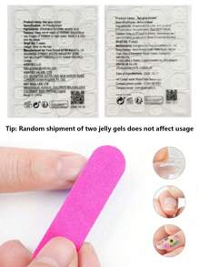 24 pièces d'ongles artificiels en forme d'amande avec une manucure française dégradée nude et blanc laiteux. Comprend 1 lime à ongles et 1 gel de gelée