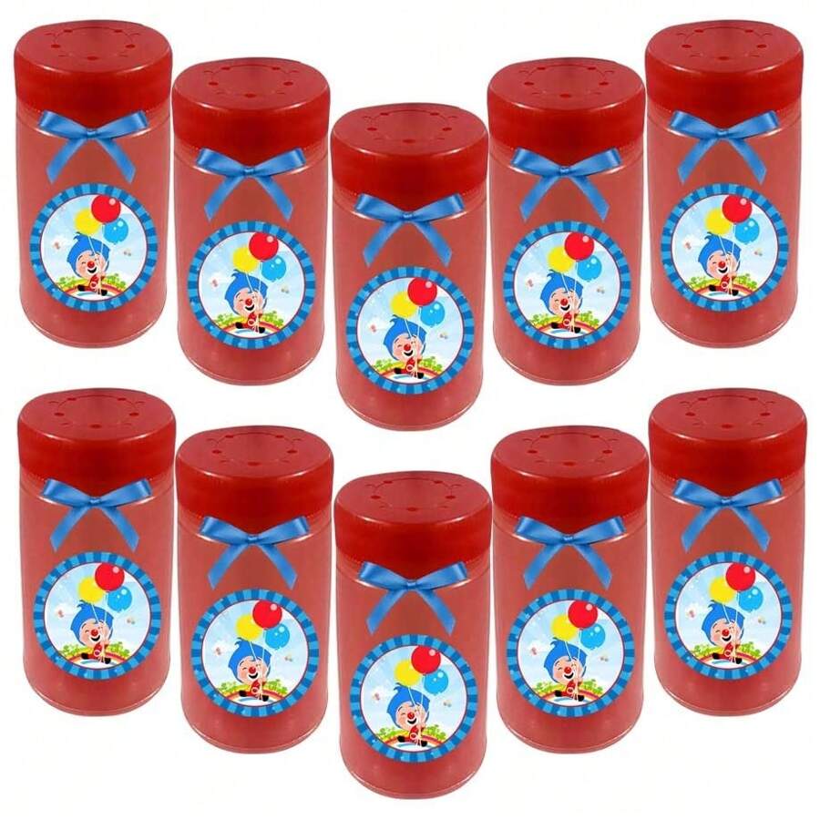 Salero azul, payasito infantil, fiesta recuerdo, 10 piezas - Azul - Ver 1