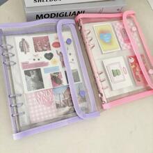 A5 Binder Double-Buckle Cover, 10pcs Refill Sleeves Bags, DIY Loose Leaf Photo Collect Book, Kpop Organizer Holder,Back To School,School Supplies