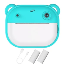 Mini Instant Print Camera With 2 Rolls Print Paper Thermal Printer Portable - Multicolor - View 5