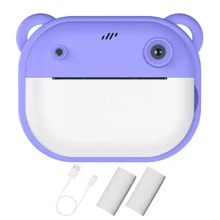 Mini Instant Print Camera With 2 Rolls Print Paper Thermal Printer Portable - Multicolor - View 8