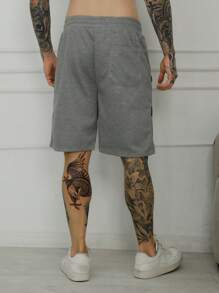 Men's Sweatpants / Zippered Pockets / Elastic Waist - 淺灰色 - 查看 2