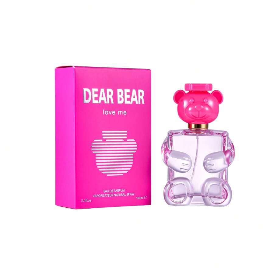100ml Pink Bear Ladies Perfume - Sweet Fashion Perfume For Women With Cute Bear, Perfect For Christmas, Valentine's Day And Other Holiday Gifts - Sweet - View 1