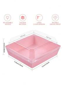 12/20 件粉色情人节包装盒、情人节蛋糕包装盒、带透明盖子的纸质熟食盒、粉色饼干盒甜点盒三明治一次性食品容器、甜甜圈包装盒、甜甜圈包装盒蛋糕片、纸杯蛋糕、巧克力草莓、厨房配件烘焙用品厨房整理和储存 - 彩色 - 查看 9