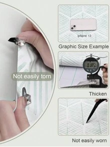 YUANYI 1 Roll 17.52in*39.37in Removable And Reusable Wallpaper, Self-Adhesive Vinyl Furniture Sticker, Waterproof Modern Geometric Green Striped Pattern, Suitable For Bathroom, Living Room, Bedroom And Kitchen Wall Decor, PVC Removable