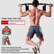 1 Set Of Pull Up Bar Wall Mounted, Multi-Grip Fitness Strength Training, Gym Training Equipment, Indoor Home Adult Multifunctional Training Bar, Non-Slip Sports Leveling Bar, Fitness Workout Tools, Exercise Back Shoulder Muscles And Biceps Etc., Deporte, Gimnasio, Ejercicio En Casa, Barra Dominadas