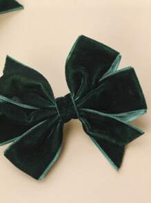2 peças laços de cabelo para meninas verdes, grampos de cabelo de veludo com cauda de andorinha para crianças, acessórios de cabelo elegantes para ano novo para presentes de irmã