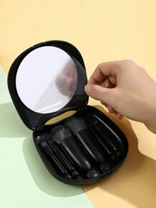 1 caja de 6 piezas Juego de brochas de maquillaje portátiles con diseño de gato lindo - Brocha para polvo, brocha para sombra de ojos y brochas surtidas, Juego de brochas, Kit de brochas de maquillaje, Juego de brochas de maquillaje, Kit de maquillaje completo, Juego de brochas de maquillaje, Kit de maquillaje completo, Juego de brochas, Juego de brochas de maquillaje, Juego de regalo de maquillaje, Juego - Multicolor - Ver 6