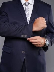Fressato - Experience Perfection: Top-Of-The-Line Suit - Navy Navy Oxford Tailored Suit - Slim Fit Italian Cut - Invest In Yourself With An Exclusive Discount! Take Advantage Of Our Special Offer And Invest In A Suit That Will Be With You For Many Years! Buy Now And Experience The Difference Of A Real Tailored Suit! - Màu xanh lam - Xem 1