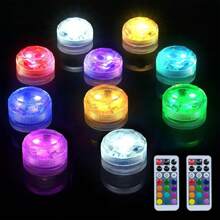 Battery Powered Small Led Lights, Mini LED Lights With Remote Control, 13 Colors And 4 Color Changing Modes Tea Lights For Wedding, Party, Christmas Decorations, Birthday Decorations, Halloween Decorations, Small Night Lights For Paper Lanterns Decor, Mini Pumpkin Lights For Inside Pumpkin