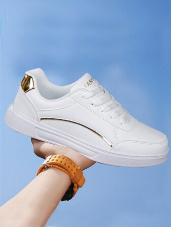 2024 新款男士休闲皮革鞋面硫化运动鞋，时尚百搭低帮系带橡胶鞋底防水秋冬鞋