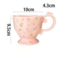 Caneca de cerâmica criativa e fofa de 380 ml, copo de água minimalista e de grande capacidade para a volta às aulas