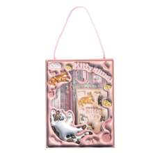 Juego De Papelería Escolar Dibujos Animados 3D Con Libreta Lápices - rosa - Ver 3