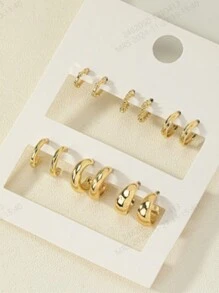 1 set Nouveaux boucles d'oreilles simples et minimalistes en forme de C, design de boucles d'oreilles pour femmes