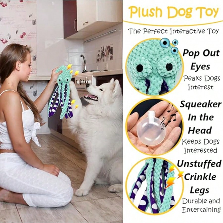 LUNYY Hundespielzeug Seil - Quietschendes Kauspielzeug In Tierformen