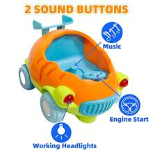 MOONTOY Remote Control Dinosaur Car For Toddler, 2 Pack Dinosaur RC Cars For Kids 2-4 With Lights & Music, Baby Remote Toy For 2 3 4 5 Year Old Boys Girls, Toddler Remote Control Car, Birthday Gift