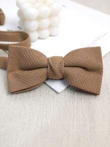 1 pièce Nœud papillon épaissi de couleur bonbon, convient pour un usage quotidien, un mariage, décontracté et professionnel