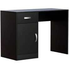 Computer Desk With Awer And Door Home Office PC Laptop Table Gaming Study Workstation Storage Cupboard Furniture Black - Black1 - View 7