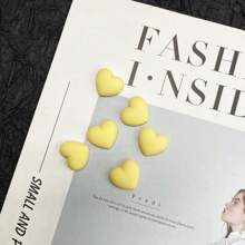 10/20/30pcs Cute Colorful Heart Shaped Resin Craft Accessories, DIY Hair Clip, Shoe Decor, Hat Patch, Handcraft Materials - Random Color