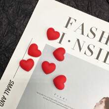 10/20/30pcs Cute Colorful Heart Shaped Resin Craft Accessories, DIY Hair Clip, Shoe Decor, Hat Patch, Handcraft Materials - Random Color