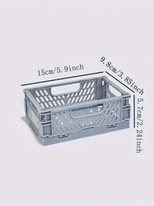 1pc Small Foldable PP Storage Box, Office Supplies, Notebook, Stationery, Cosmetics Desk Organizer Box, Multi-Colors Available, Desktop Organizing Tool,For Back To School