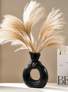 1 Piece Of Modern Simple Circle-Shaped Knotted Vase, Resin Material Home Countertop Decoration Vase Flower Cultivation Vase, Suitable For Home, Hotel, Restaurant Desktop And Entrance Decoration And Hydroponics Of Flowers And Green Plants, Can Be Used In All Seasons,Home Decor,Flower Vase,Centerpiece,Table Decor Gifts Birthday Graduation