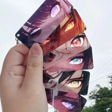 1pc Anime Eye-Shaped Transparent Card, Anime Peripheral Creative Backpack/Keychain Pendant Card, Collection Commemorative Card