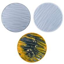 1pc Silicone Mold Tray For Resin DIY Wave Coaster, Tea Tray, Fruit Plate Display Decoration