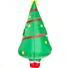Opblaasbaar Kerstboomkostuum voor Volwassenen Halloween Kostuum Dinosaurus Cosplay Feest Grappige Outfit - Batterij Niet Inbegrepen