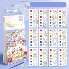 1pc Caderno de esboços de aquarela - Bloco de rabiscos faça você mesmo com caneta de rabiscos, livro de desenho para estudantes e artistas