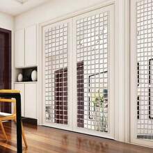[Qty: 20/50/100/200/500/1000 Pcs] 2cm Square Acrylic Mirror Mosaic Tiles, Self-Adhesive Geometric Wall Stickers For Bedroom, Living Room, Bathroom Decor, Glass Surface, Shiny And Reusable, DIY Mirror Tiles Home Decor, Multi-Surface Installation