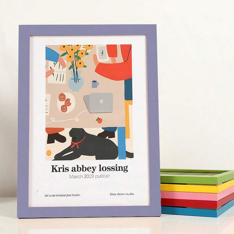 10 pcs Marcos para fotos de mareda cuadros diplimas pintar vintage decorativos pared negros y blancos fotografia minimalista elegante Marcos para guadros de fotos con soporte trasero para decoración del hogar, marco de pared, soporte de mesa para decoración del hogar,Soporte De Exhibición De Marco De Madera Marcos Al Por Mayor Para Exhibición De Fotos De Pared Y Fotógrafos,soporte de vidrio de alta claridad, moderno y resistente, visualización decorativa para el hogar,diseño simple de 6/7/ 8/10/A4/12 pulgadas - Púrpura malva - Ver 1