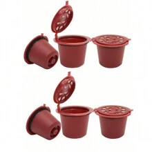 iCafilas Set de 6 cápsulas de café recargables y reutilizables para espresso, accesorios de café para volver a la escuela