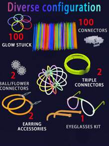 207 قطعة من عصي الإضاءة الملونة، عصي إضاءة للحفلات، هذه العصي المضيئة فائقة السطوع لها تأثير إضاءة ليلي، يمكن استخدامها كديكورات عصي مضيئة، تدوم من 9 إلى 12 ساعة، مناسبة للحفلات والحفلات الموسيقية والبارات والنوادي الليلية وغيرها من المناسبات، كما يمكن استخدامها كعصي مضيئة وديكورات حفلات وتأثيرات الإضاءة الليلية وأفكار هدايا للرجال والهدايا الشخصية وعيد الحب وعيد الفصح ورأس السنة وهدايا إضاءة الحفلات والأساور وديكورات وإمدادات حفلات الكرنفال المختلفة. - متعدد الألوان - مشاهدة 4