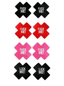 2pcs/4pcs/6pcs/8pcs/10pcs/14pcs/Printed Nipple Patch Disposable X-Type Chest Sticker, Nipple Patch Sexy Bra Disposable Anti-Bump Three-Point Accessories Husband And Wife Passion Anti-Walking Light Adult Products, Male And Female Fun Products, Masks, Night Lights, Desire To Ignite-Valentine's Day Gifts