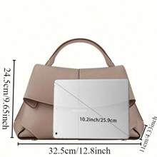 Leather Material, Handbag, Adjustable Shoulder Strap, Women's Crossbody Bag, Women's Shoulder Bag, Ideal For Everyday Use - 灰色 - 查看 8