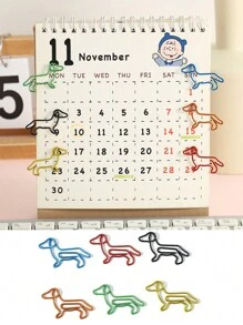 5/10/20 件腊肠犬形状金属回形针，创意可爱动物形状活页夹，适用于书包和文件，返校，学校用品