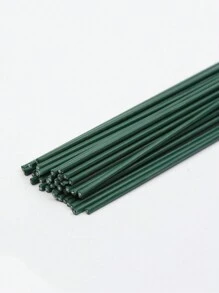 100/50/25支 5.9/7.87英寸（20/15厘米）塑料花茎，绿色花艺铁丝，塑料花茎，人造花茎，花棒，花艺铁丝杆，用于DIY手工花束，人造花假花束植物支撑杆，花园铁丝花和插花装饰礼品，生日毕业礼物 - 綠色 - 查看 2