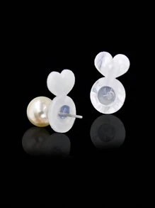 6/10/18pcs Silicone Earring Backs For Heavy Earrings, Invisible Lift Support Pads For Droop-Free Ear Lobe, Secure Earring Lifters For Studs & Danglers - White - View 13