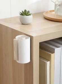 1pc Trash Bag Holder,Rubbish Bag Dispenser Wall Mount Toilet Paper Holder Trash Bags Holder Recycling Grocery Pocket Bag Holder Dispenser Tissue Dispenser,Hanging Storage Organizer Wall Mounted Container For Kitchen Bathroom - Multicolor - View 4