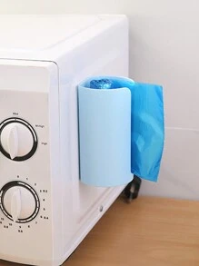 1pc Trash Bag Holder,Rubbish Bag Dispenser Wall Mount Toilet Paper Holder Trash Bags Holder Recycling Grocery Pocket Bag Holder Dispenser Tissue Dispenser,Hanging Storage Organizer Wall Mounted Container For Kitchen Bathroom - Multicolor - View 9