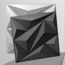 10 / 20 / 33 / 45 sztuk 3D Paneli Ściennych Wykonanych Z Materiału PVC, Należy Do Dekoracji Ściennych W Wystroju Domu, Szczególnie Do Dekoracji Pokoju. Dekoracja Łazienki. Dekoracja Sypialni. Dekoracja Salonu; Rozmiar Panelu Ściennego: 30 X30 CM Kolor: Biały/Czarny