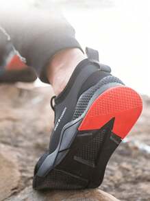 Patines blancos para hombres, zapatos para correr, moda de talla grande de alta calidad, zapatos deportivos para exteriores para hombres, zapatos deportivos casuales para hombres, zapatos de tenis, zapatos con cordones delanteros de tacón grueso con bloques de color para hombres, zapatos deportivos de moda,Zapatos casuales planos cómodos para estudiantes, zapatos con cordones para hombres, tenis transpirables y livianos. - Negro - Ver 3