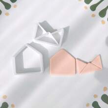 1 件/2 件心形信封模具 DIY 轮廓软粘土模具适用于耳环、项链、冰箱贴、珠宝制作 - 白色 - 查看 6