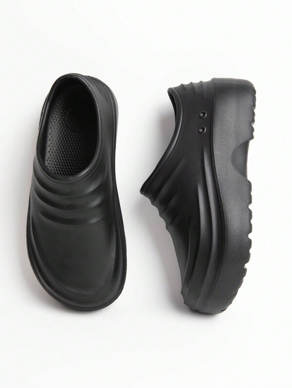 Całoroczne, jednokolorowe, wsuwane buty z miękką podeszwą, lekkie, antypoślizgowe, wodoodporne, wygodne do dojazdów do pracy, pracy w kuchni, sprzątania, ogrodnictwa i kuchni hotelowej