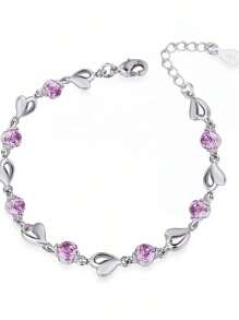 Modisches Sterling Silber Liebes-Armband für Frauen, neues einfaches und asymmetrisches Mädchen Armband, hochwertiges Paar-Geschenk