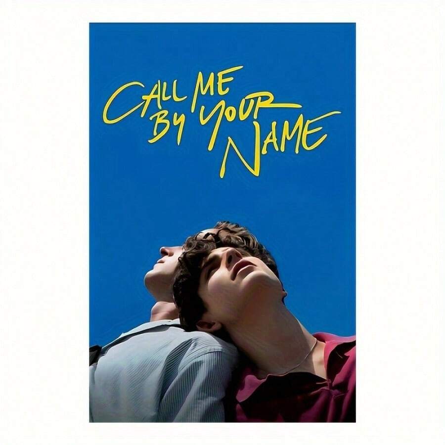 1 Pc "Call Me By Your Name" Romantic Movie Poster Wooden Framed  Canvas Painting Thickness 2.25cm/0.9inch High Quality Wall Art Prints Poster Direct Hanging Wall Picture Decor For Home Gifts, Christmas Gift,Christmas Decoration,Living Room, Bathroom, Bedroom, Kitchen - 彩色 - 查看 1