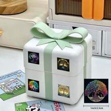 Rollo de 500 pegatinas con el diseño del árbol de la vida en 8 patrones diferentes, pegatinas decorativas personalizadas y divertidas, etiquetas, manualidades de papelería, sobres, pegatinas de sellado - pegatinas del rollo del árbol de la vida - Ver 2