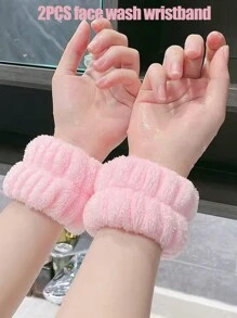 Juego de 6/4/1 diadema de felpa coral impermeable, juego de diadema y muñequera, juego de diadema y muñequera para el cuidado de la piel y spa, herramientas antideslizantes para el lavado y el cuidado de la piel de las mujeres, diadema suave de ducha para el lavado del rostro, herramientas de belleza, diadema de toalla, ducha, maquillaje, entrenamiento, spa, elegante y elegante, un regalo para una mujer, un regalo para un hombre