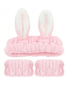 Juego de 6/4/1 diadema de felpa coral impermeable, juego de diadema y muñequera, juego de diadema y muñequera para el cuidado de la piel y spa, herramientas antideslizantes para el lavado y el cuidado de la piel de las mujeres, diadema suave de ducha para el lavado del rostro, herramientas de belleza, diadema de toalla, ducha, maquillaje, entrenamiento, spa, elegante y elegante, un regalo para una mujer, un regalo para un hombre